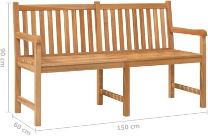 vidaXL 59" patio bench, a perfect piece of garden furniture, offering style and comfort for your backyard.